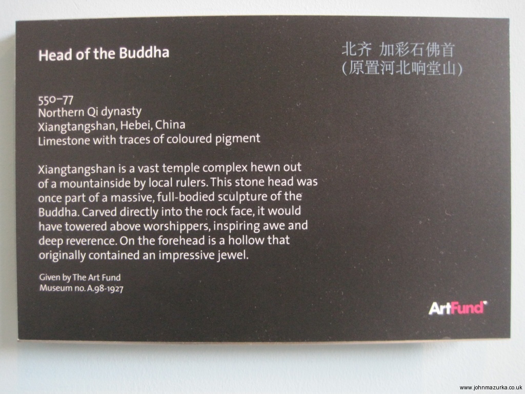 Head of Buddha - Northern Qi Dynasty - AD 550