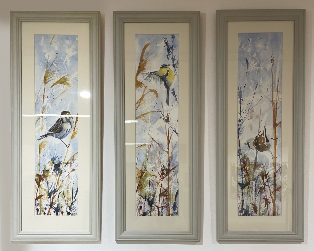 Rosalind-Ridley-Triptych.-Three-Birds-in-the-Reeds-